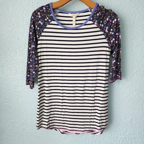 Matilda jane NWOT 3/ sleeve print stripes blouse bundle - Picture 3 of 16